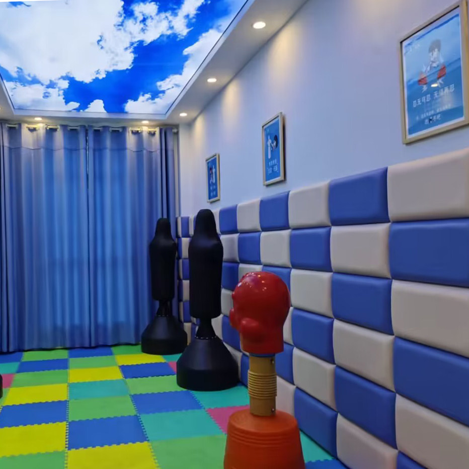 宣泄室软包心理情绪发泄咨询室询问学校发泄背景墙防撞墙面软包墙