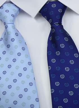 农行领带手打藏青蓝色男拉链银行懒人免系易拉得领花头花新农业