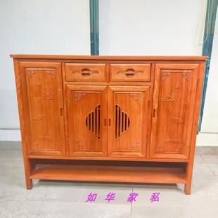 红木实木鞋 柜1米1花梨木多格柜 柜进口菠萝格木收纳柜全原木放鞋