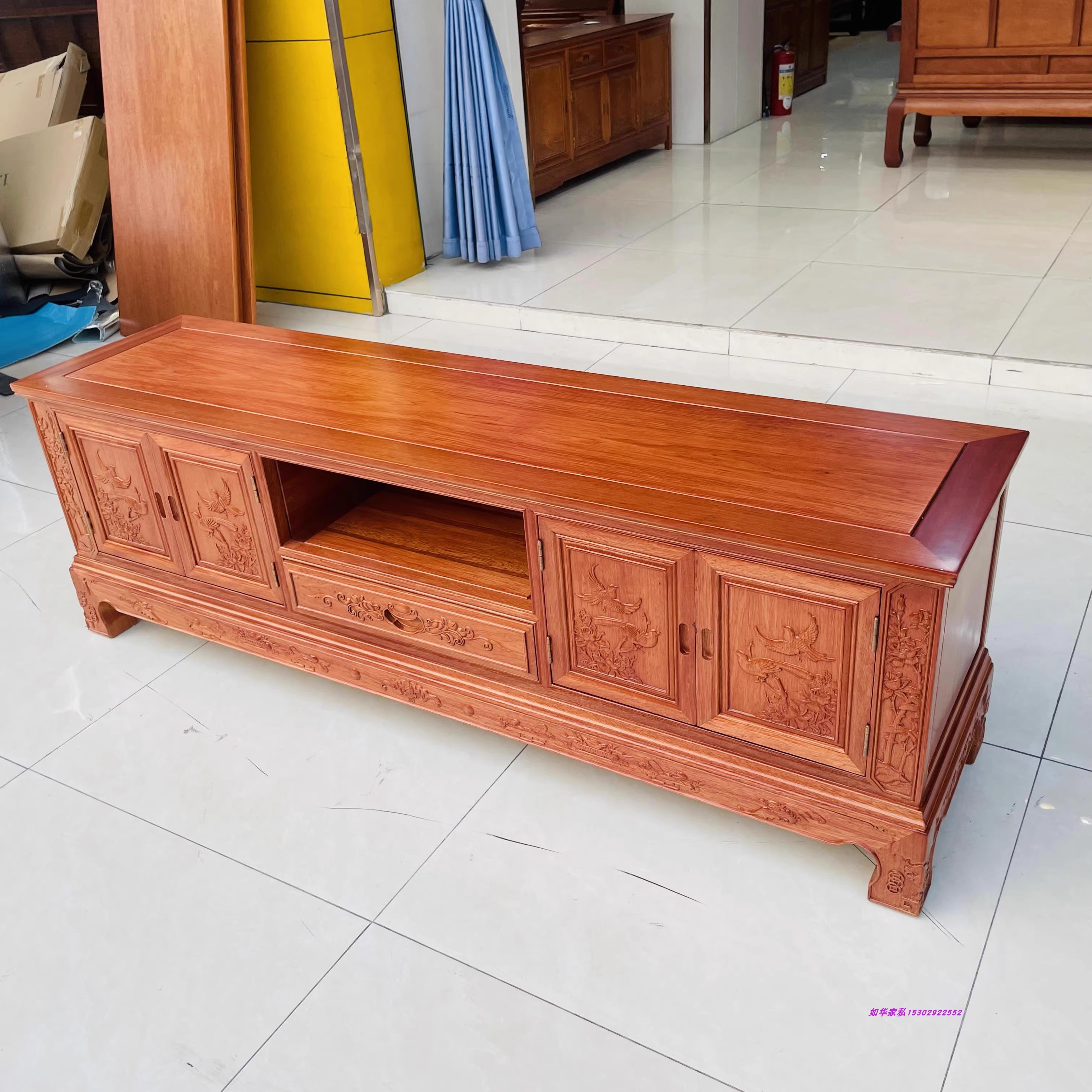 进口红木电视柜菠萝格金