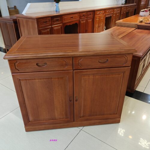 实木茶水柜储物柜一体