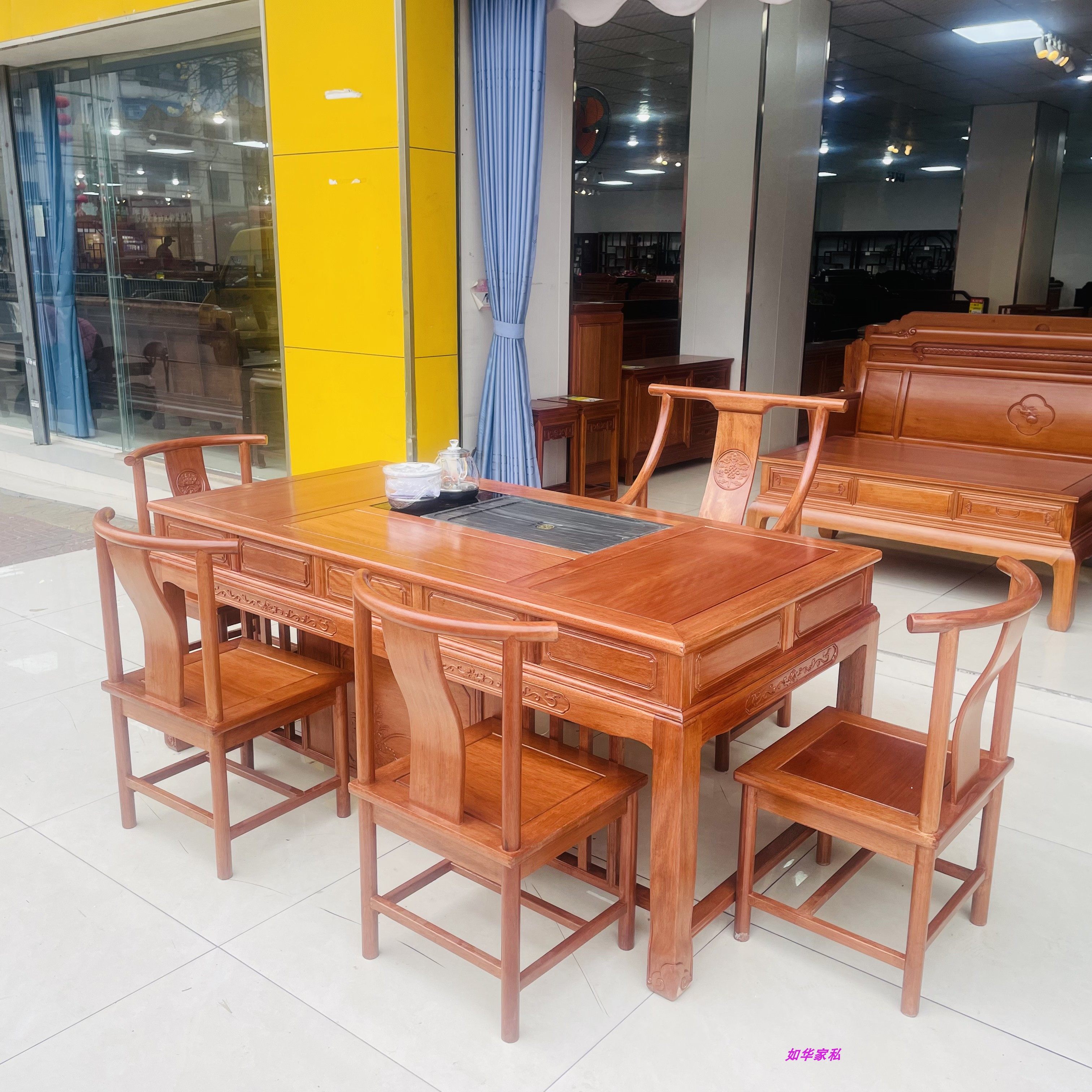 红木茶台实木功夫泡茶桌进口菠萝格木茶台配椅茶具1.8米2米厂直销,商业/办公家具,茶台/茶桌,淘宝优惠券,粉丝福利购,淘宝优惠卷