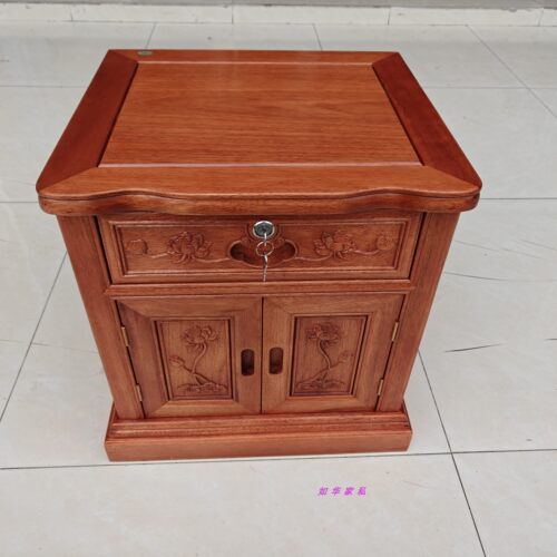 红木菠萝格木床头柜原木家用