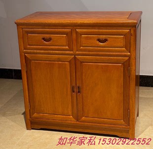 红木餐边柜菠萝格茶水原木多用厨房80 88收纳储物置物备一体餐柜