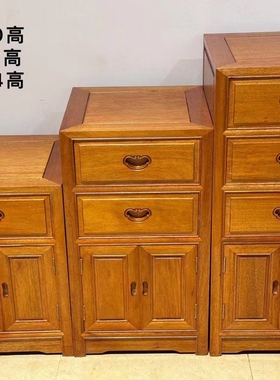 红木菠萝格斗柜一抽二抽三抽全实木下门组合柜杂物柜多功能柜60高