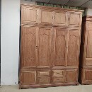 红木菠萝格木柜四门加顶打蜡衣柜实木衣柜家用卧室衣橱储物收纳柜