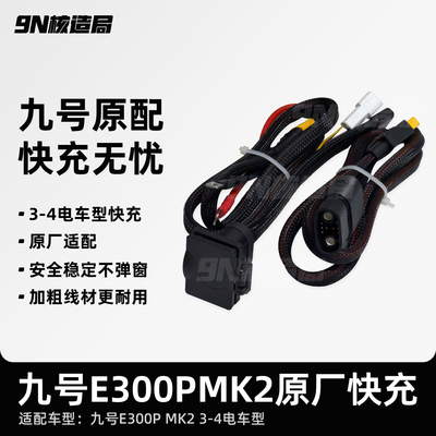 九9号电动车 九号E300P/E300PMK2 快充线 大功率充电