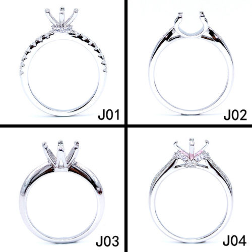 纯银固定死扣1/2/3克拉莫桑钻