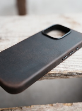 适用iPhone17ProMax手机壳真皮16 Pro苹果17 air疯马皮革保护高级牛皮15PM全包MagSafe磁吸小众复古皮质