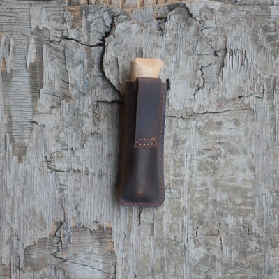 牛皮刀鞘刀套便携户外折叠