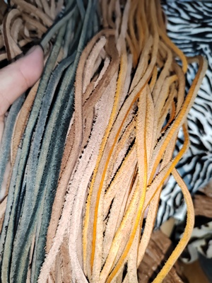 黑咖橙色头层牛皮条宽3厚4长70cm真皮编织手镯项链腰带皮鞭牛皮绳