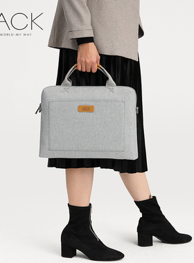 VACK手提电脑包男女轻奢简约适用于华为matebook14苹果macbook air15联想小新pro16通勤13寸商务单肩笔记本包