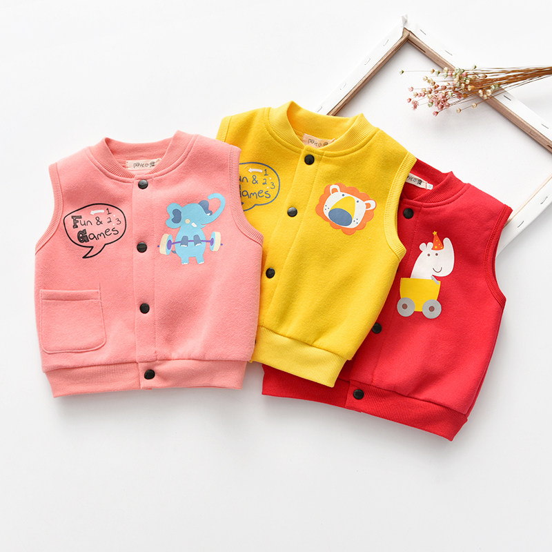 婴儿马甲秋装新款儿童女宝宝洋气背心开衫男童秋季韩版外穿小马夹在类目 童装/婴儿装/亲子装, 马甲中 - 来自Buy2taobao.com提供专业的淘宝代购服务