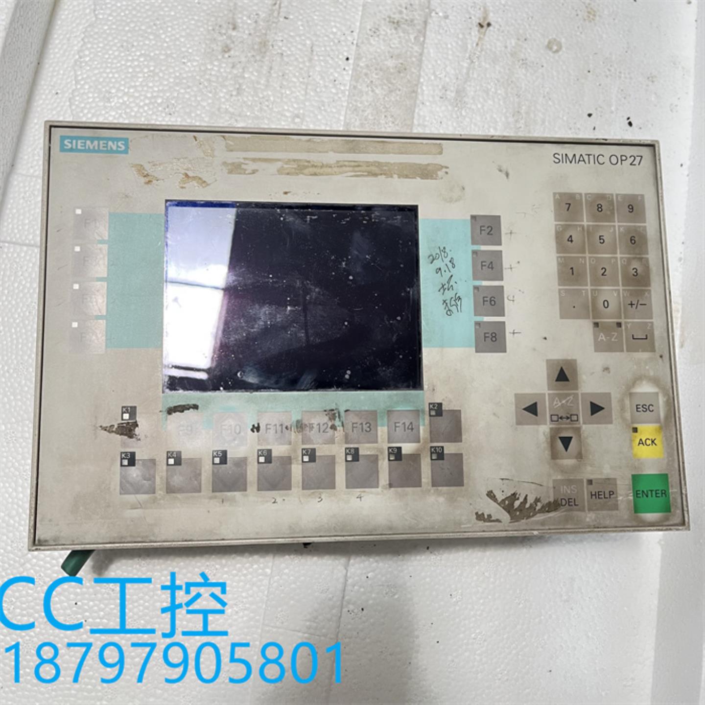 西门子OP27触摸屏 6AV3627-1LK00-1AX0实物拍摄二手拆机现货 议价