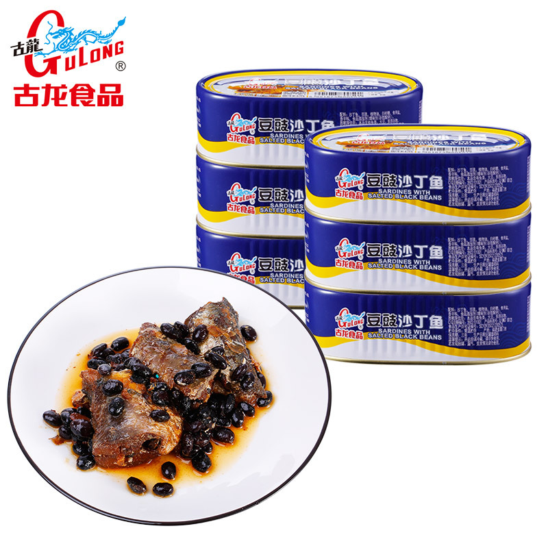 古龙豆豉速食下饭菜沙丁鱼罐头