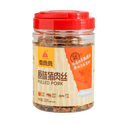 香贡贡原味猪肉丝250g瓶装肉条肉制品猪肉干即食零食品小吃伴手礼