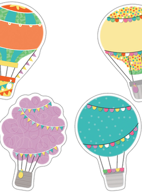 【预订】Up and Away Hot Air Balloons Cut-Outs