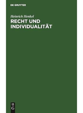 预订 Recht und Individualität: 9783110030921