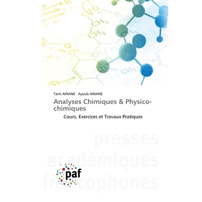 预订 Analyses Chimiques & Physico-chimiques: 9783838143200