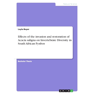 预订 Effects of the invasion and restoration of Acacia saligna on Invertebrate Diversity in South African Fynbos: 978334