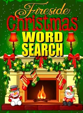 预订 Fireside Christmas Word Search: Easy Large Print Puzzle Book for Adults & Kids: PLUS 30 Christmas Coloring Pages fo