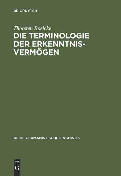 【预订】Die Terminologie der Erkenntnisvermögen 9783484310957