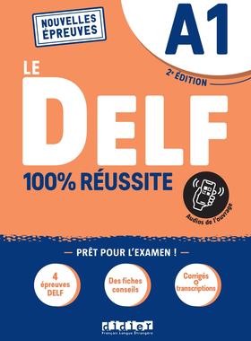 现货 法语原版教辅 DELF A1 100% réussite 2022新版 DELF考试听力写作阅读练习 法国出国留学备考 原装进口书