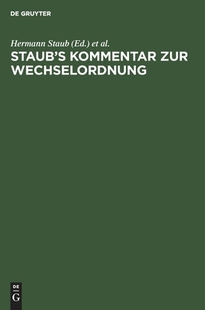 【预订】Staub’s Kommentar zur Wechselordnung 9783111134994
