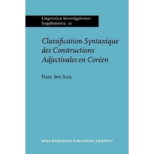 des 9789027231307 Classification Coréen. 预订 Constructions Syntaxique Adjectivales