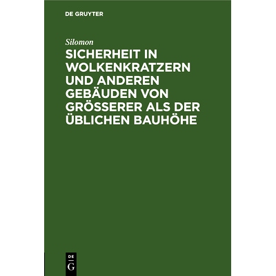 预订 Sicherheit in Wolkenkratzern und anderen Gebäuden von größerer als der üblichen Bauhöhe: 9783486747874