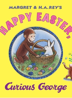 预订 Happy Easter, Curious George: Gift Book with Egg-Decorating Stickers!: An Easter and Springtime Book for Kids [With