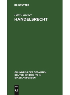 预订 Handelsrecht: 9783112633533