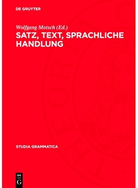 预订 Satz, Text, sprachliche Handlung: 9783112709665
