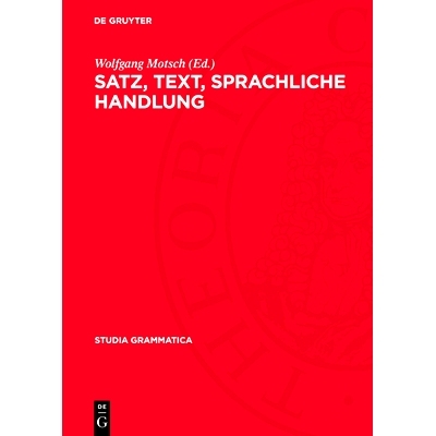 预订 Satz, Text, sprachliche Handlung: 9783112709665