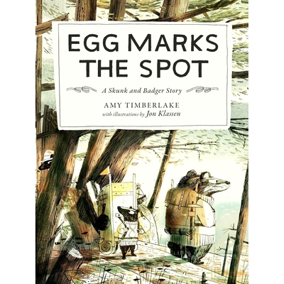 预售 臭鼬和獾2 Amy Timberlake 纽伯瑞奖作者 Jon Klassen 凯迪克奖插画师 英文原版 Egg Marks the Spot: A Skunk and Badger St