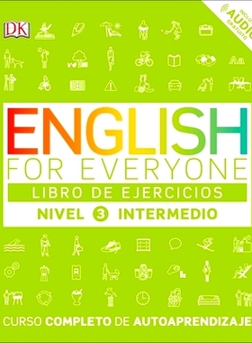 预订 English for Everyone: Nivel 3: Intermedio, Libro de Ejercicios: Curso Completo de Autoaprendizaje: 9781465462213