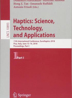 【预售】Haptics: Science, Technology, and Ap...