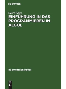 预订 Einführung in das Programmieren in Algol: 9783110992083