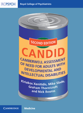 【预订】Camberwell Assessment of Need for Adults with Developmental and Intellectual Disabilities
