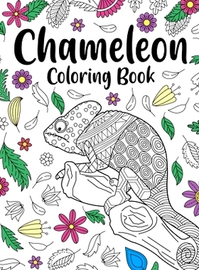 预订 Chameleon Coloring Book: Coloring Books for Adults, Chameleon Zentangle Coloring Pages, Reptilia, Animals Paintting