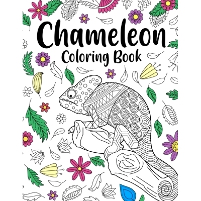 预订 Chameleon Coloring Book: Coloring Books for Adults, Chameleon Zentangle Coloring Pages, Reptilia, Animals Paintting
