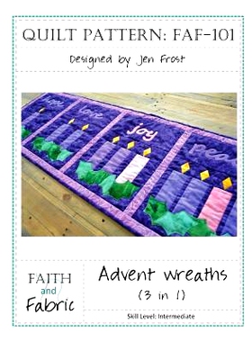 预订 Advent Wreaths Quilt Pattern (3-in-1): 9781535550239
