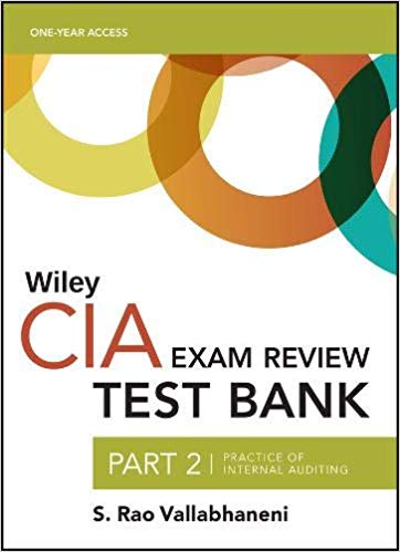 【预售】Wiley CIA Test Bank 2020: Part 2, Practice of Internal Auditing (1-Year Access)