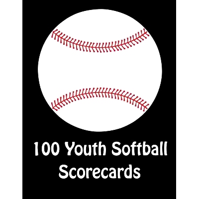 预订 100 Youth Softball Scorecards: 100 Scorecards For Baseball and Softball Games: 9781097627943