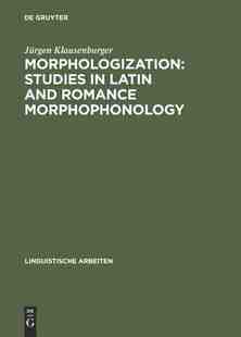 9783484103320 and 预订 Morphologization Studies Romance Latin Morphophonology