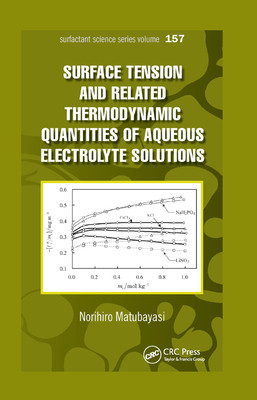 【预订】Surface Tension and Related Thermodynamic Quantities of Aqueous Electrolyte Solutions