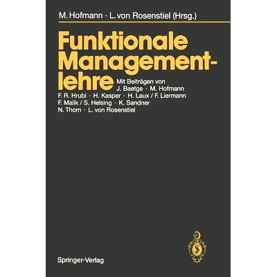 预订 Funktionale Managementlehre: 9783540187738