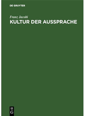 预订 Kultur der Aussprache: 9783486754988