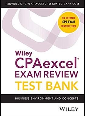 【预售】Wiley Cpaexcel Exam Review 2020 Test Bank: Business Environment and Concepts (1-Year Access)
