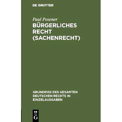 预订 Bürgerliches Recht (Sachenrecht): 9783111169675